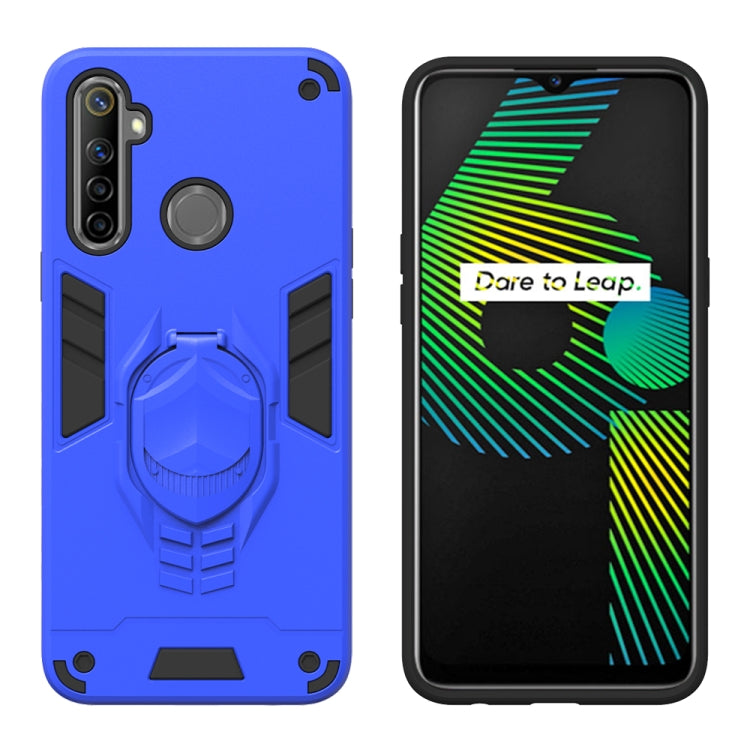 For OPPO Realme 5 2 in 1 Armor Knight Series PC + TPU Protective Case with Invisible Holder