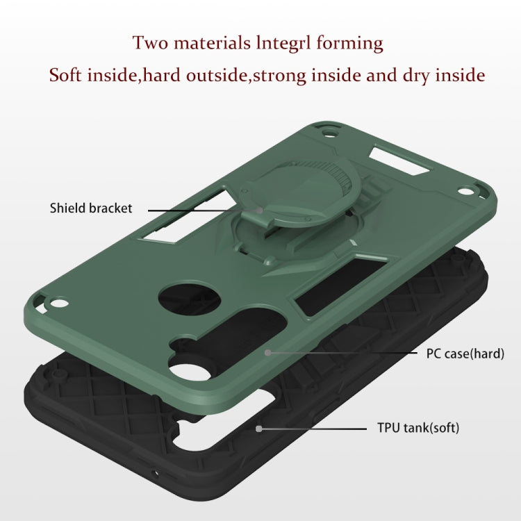 For OPPO Realme 5 Pro 2 in 1 Armor Knight Series PC + TPU Protective Case with Invisible Holder