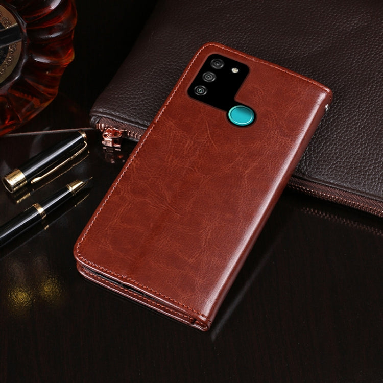 For Huawei Honor 9A idewei Crazy Horse Texture Horizontal Flip Leather Case with Holder & Card Slots & Wallet