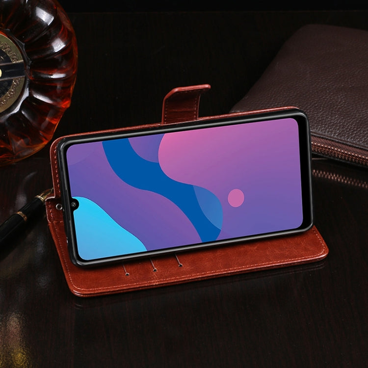 For Huawei Honor 9A idewei Crazy Horse Texture Horizontal Flip Leather Case with Holder & Card Slots & Wallet