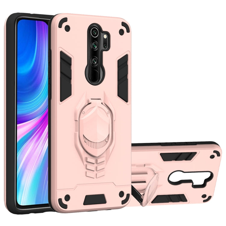 For Xiaomi Redmi Note 8 Pro 2 in 1 Armor Knight Series PC + TPU Protective Case with Invisible Holder