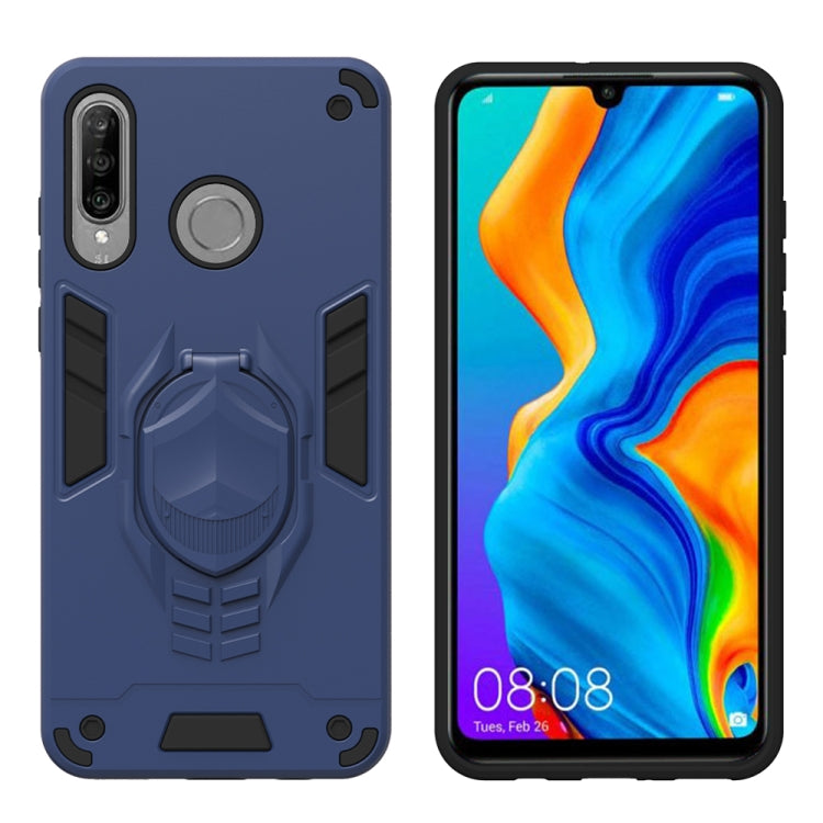 For Huawei P30 Lite 2 in 1 Armor Knight Series PC + TPU Protective Case with Invisible Holder