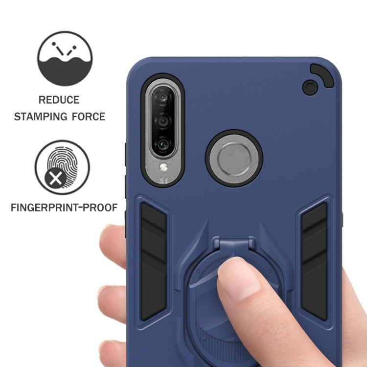 For Huawei P30 Lite 2 in 1 Armor Knight Series PC + TPU Protective Case with Invisible Holder