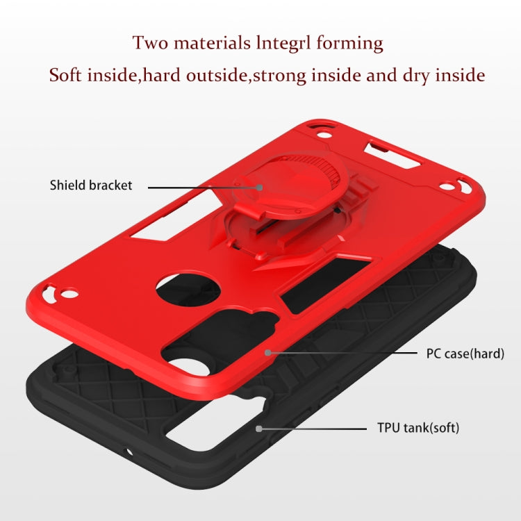 For Huawei Honor Play 4T 2 in 1 Armor Knight Series PC + TPU Protective Case with Invisible Holder