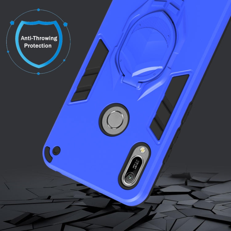 For Huawei Y6 (2019) 2 in 1 Armor Knight Series PC + TPU Protective Case with Invisible Holder