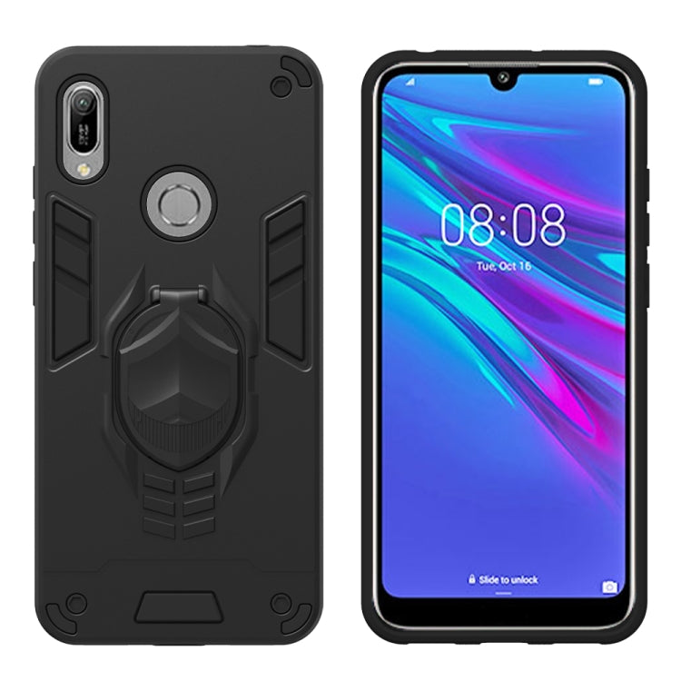 For Huawei Y6 (2019) 2 in 1 Armor Knight Series PC + TPU Protective Case with Invisible Holder