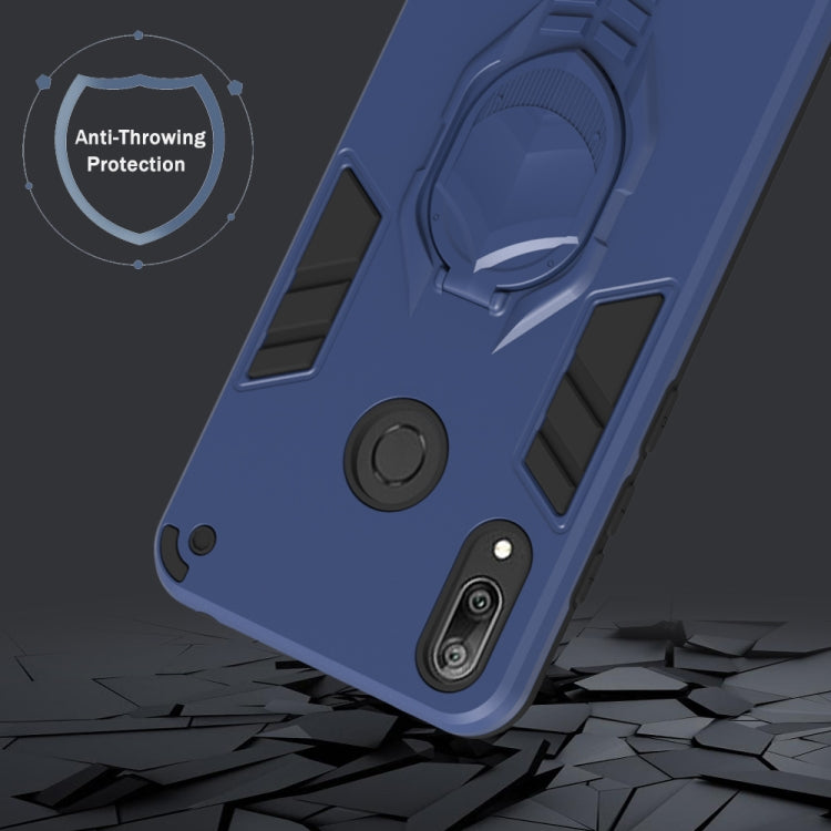 For Huawei Y7 (2019) 2 in 1 Armor Knight Series PC + TPU Protective Case with Invisible Holder