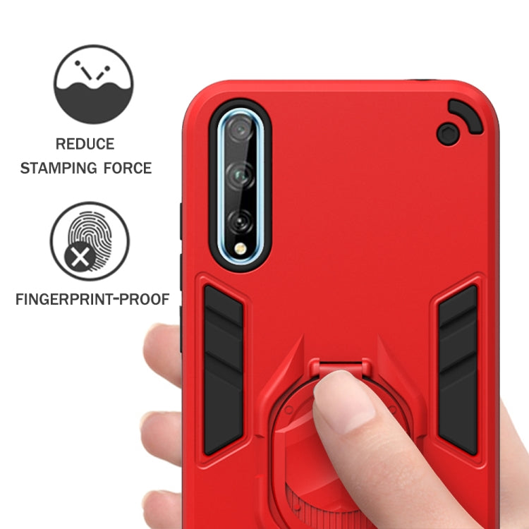 For Huawei Y8p (2020) 2 in 1 Armor Knight Series PC + TPU Protective Case with Invisible Holder