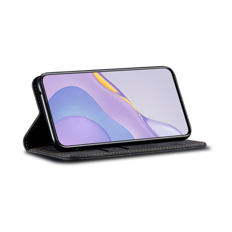 For Huawei Nova 7 Denim Texture Casual Style Horizontal Flip Leather Case with Holder & Card Slots & Wallet