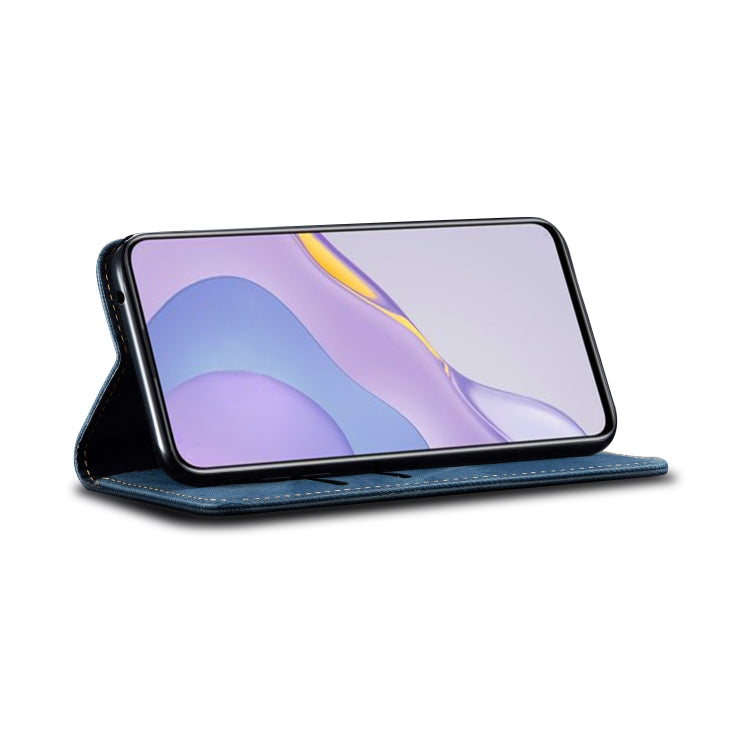 For Huawei Nova 7 Denim Texture Casual Style Horizontal Flip Leather Case with Holder & Card Slots & Wallet