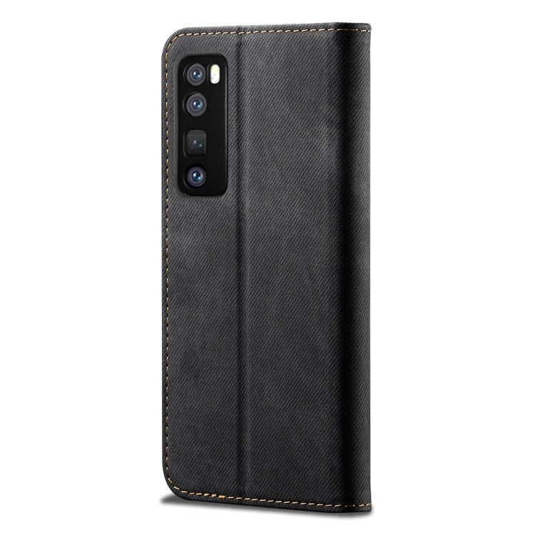 For Huawei Nova 7 Pro Denim Texture Casual Style Horizontal Flip Leather Case with Holder & Card Slots & Wallet