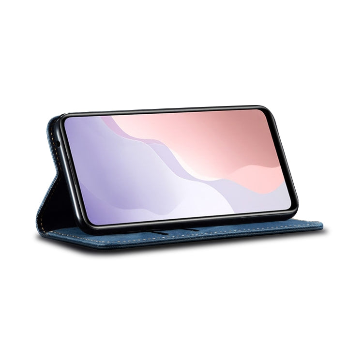 For Huawei Nova 7 Pro Denim Texture Casual Style Horizontal Flip Leather Case with Holder & Card Slots & Wallet