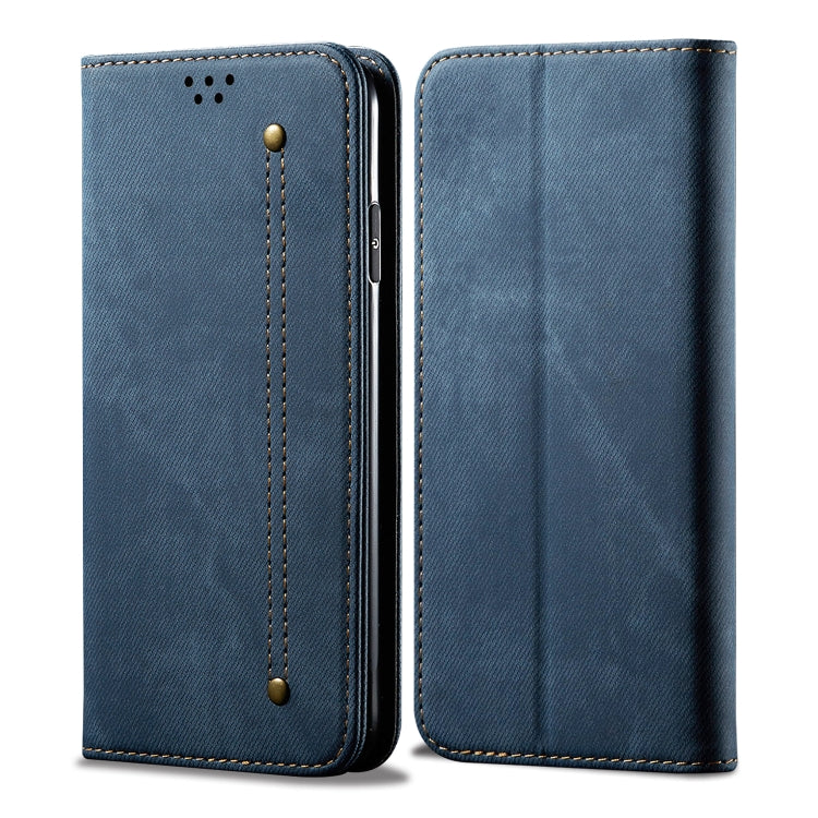 For Huawei Nova 7 SE / P40 Lite 5G Denim Texture Casual Style Horizontal Flip Leather Case with Holder & Card Slots & Wallet