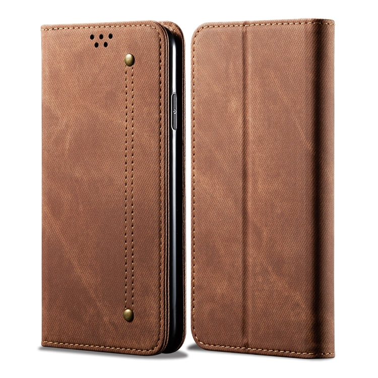 For Huawei Nova 7 SE / P40 Lite 5G Denim Texture Casual Style Horizontal Flip Leather Case with Holder & Card Slots & Wallet