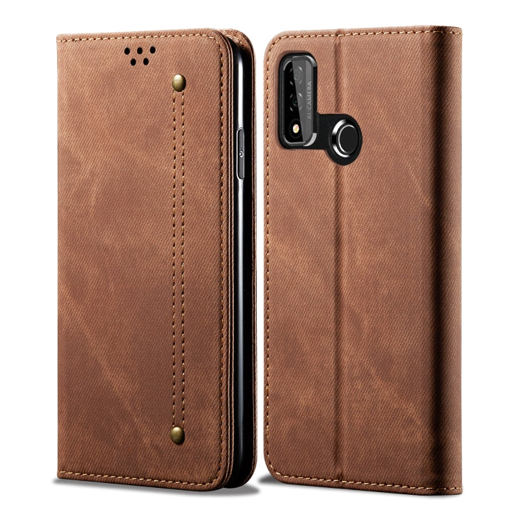 For Huawei P Smart(2020) Denim Texture Casual Style Horizontal Flip Leather Case with Holder & Card Slots & Wallet