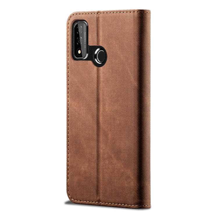 For Huawei P Smart(2020) Denim Texture Casual Style Horizontal Flip Leather Case with Holder & Card Slots & Wallet