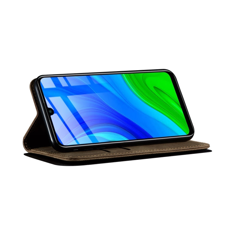 For Huawei P Smart(2020) Denim Texture Casual Style Horizontal Flip Leather Case with Holder & Card Slots & Wallet