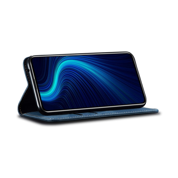 For Huawei Honor X10 5G Denim Texture Casual Style Horizontal Flip Leather Case with Holder & Card Slots & Wallet