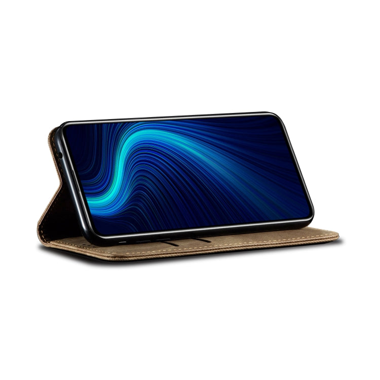 For Huawei Honor X10 5G Denim Texture Casual Style Horizontal Flip Leather Case with Holder & Card Slots & Wallet