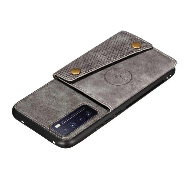 For Huawei nova 7 Pro 5G Double Buckle PU + TPU Shockproof Magnetic Protective Case with Card Slot