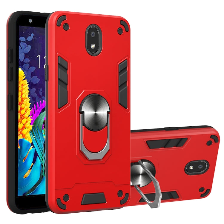 For LG K30 (2019) / X320 / Aristo 4 / Escape Plus 2 in 1 Armour Series PC + TPU Protective Case with Ring Holder
