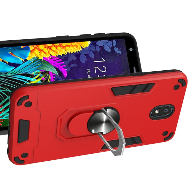 For LG K30 (2019) / X320 / Aristo 4 / Escape Plus 2 in 1 Armour Series PC + TPU Protective Case with Ring Holder