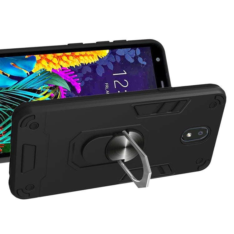 For LG K30 (2019) / X320 / Aristo 4 / Escape Plus 2 in 1 Armour Series PC + TPU Protective Case with Ring Holder