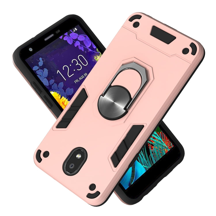 For LG K30 (2019) / X320 / Aristo 4 / Escape Plus 2 in 1 Armour Series PC + TPU Protective Case with Ring Holder
