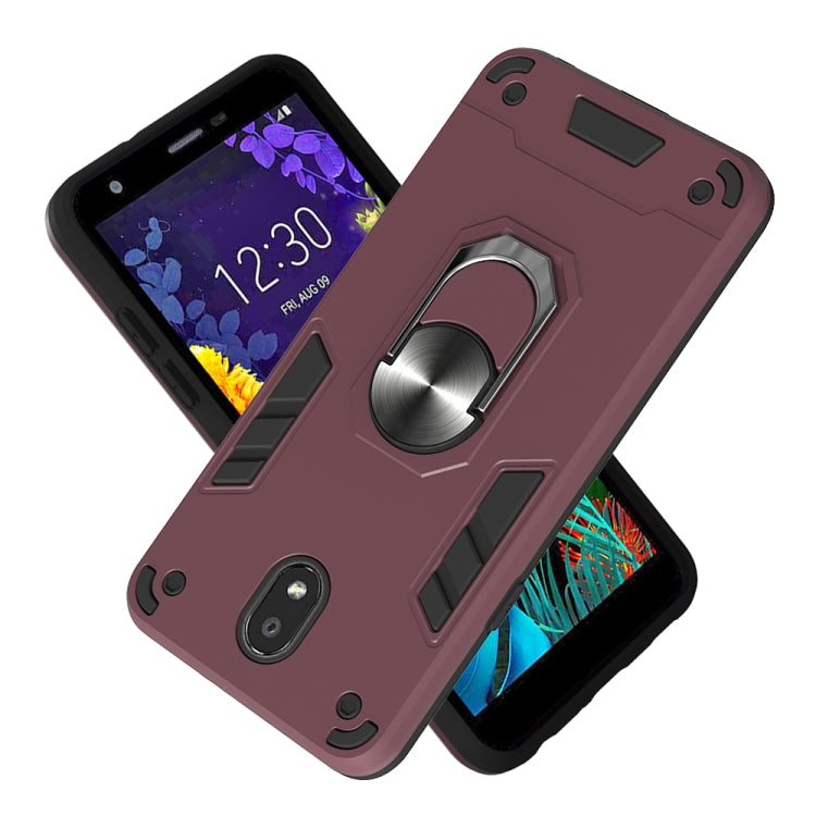 For LG K30 (2019) / X320 / Aristo 4 / Escape Plus 2 in 1 Armour Series PC + TPU Protective Case with Ring Holder