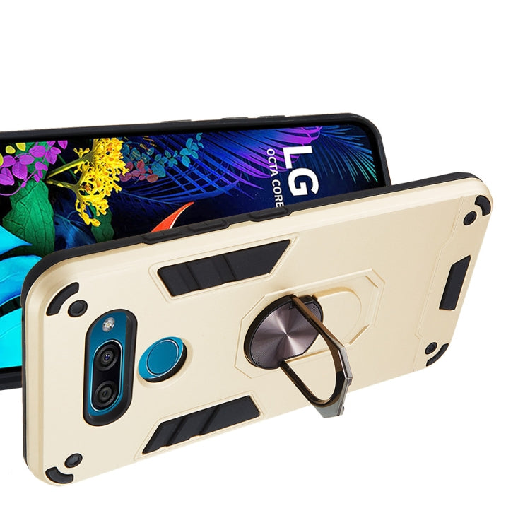 For LG K50 2 in 1 Armour Series PC + TPU Protective Case with Ring Holder