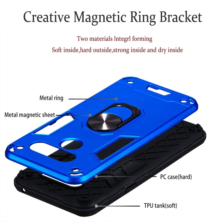 For LG K50 2 in 1 Armour Series PC + TPU Protective Case with Ring Holder