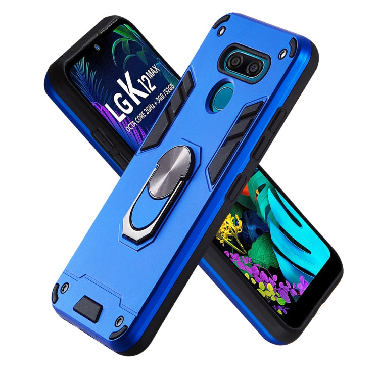 For LG K50 2 in 1 Armour Series PC + TPU Protective Case with Ring Holder
