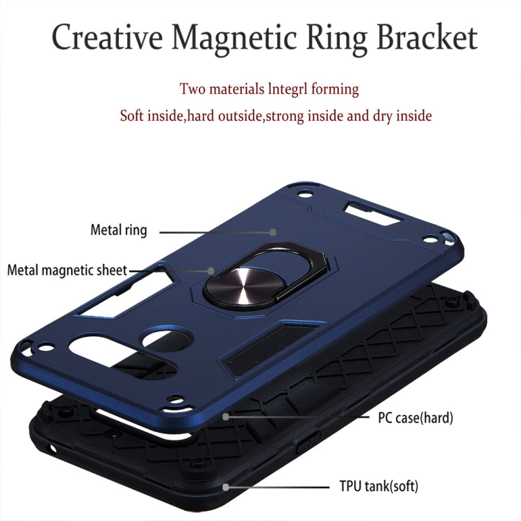 For LG K50 2 in 1 Armour Series PC + TPU Protective Case with Ring Holder