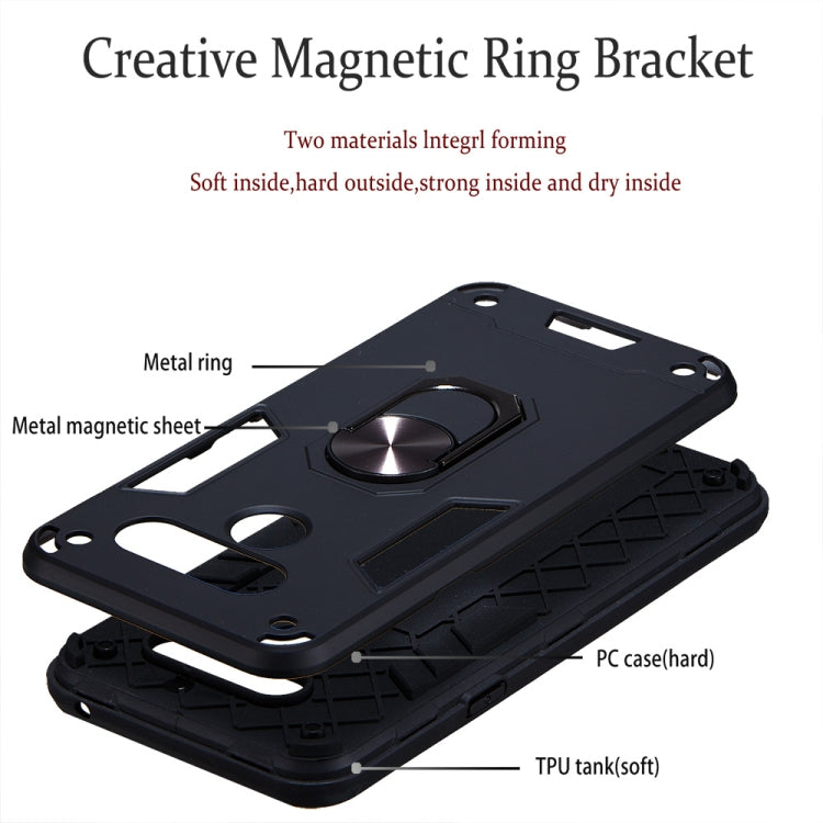 For LG K50 2 in 1 Armour Series PC + TPU Protective Case with Ring Holder