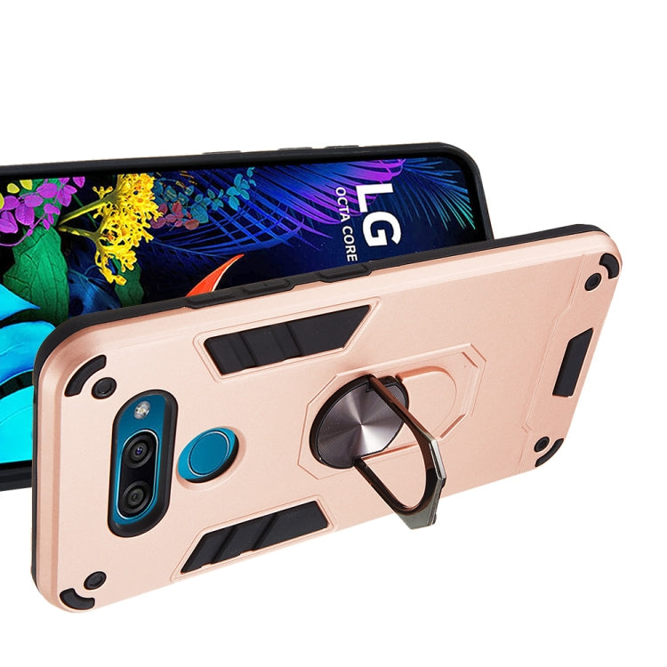 For LG K50 2 in 1 Armour Series PC + TPU Protective Case with Ring Holder