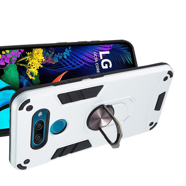 For LG K50 2 in 1 Armour Series PC + TPU Protective Case with Ring Holder