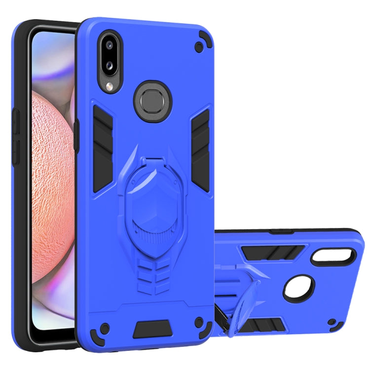 For Samsung Galaxy A10s 2 in 1 Armor Knight Series PC + TPU Protective Case with Invisible Holder