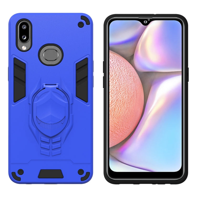 For Samsung Galaxy A10s 2 in 1 Armor Knight Series PC + TPU Protective Case with Invisible Holder