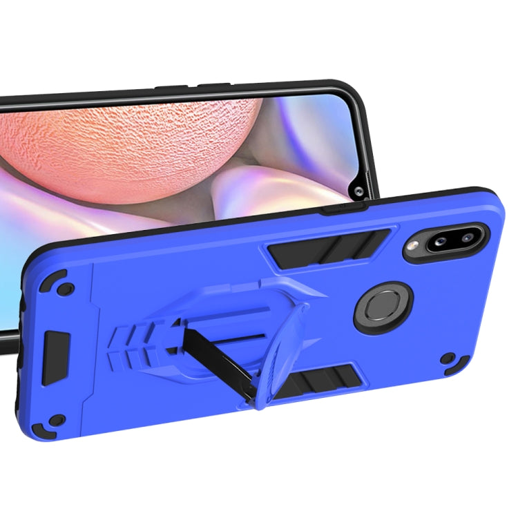 For Samsung Galaxy A10s 2 in 1 Armor Knight Series PC + TPU Protective Case with Invisible Holder