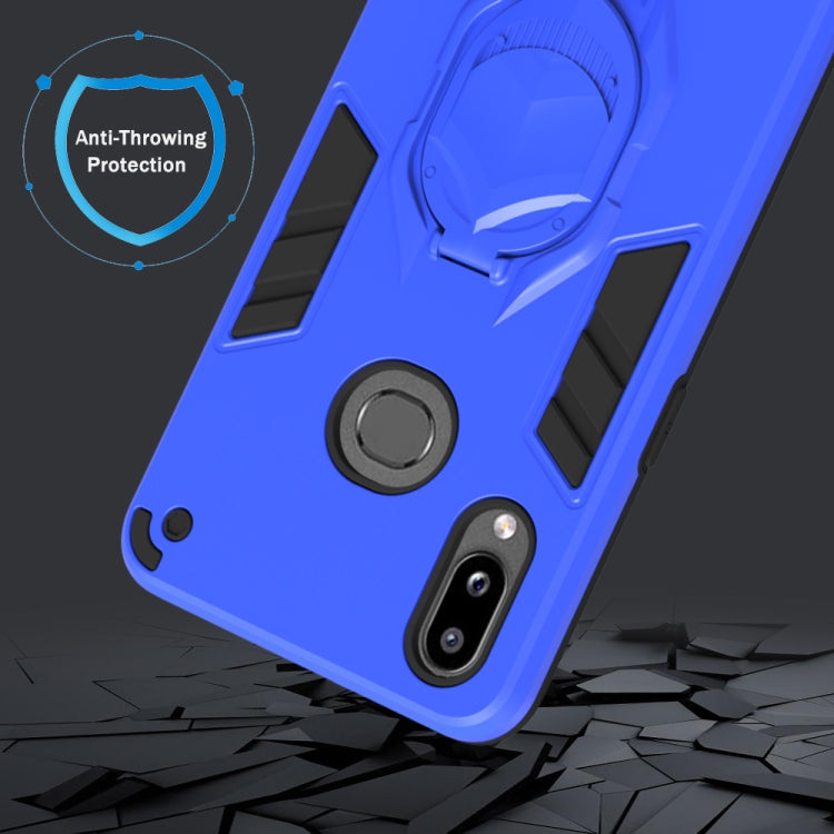 For Samsung Galaxy A10s 2 in 1 Armor Knight Series PC + TPU Protective Case with Invisible Holder