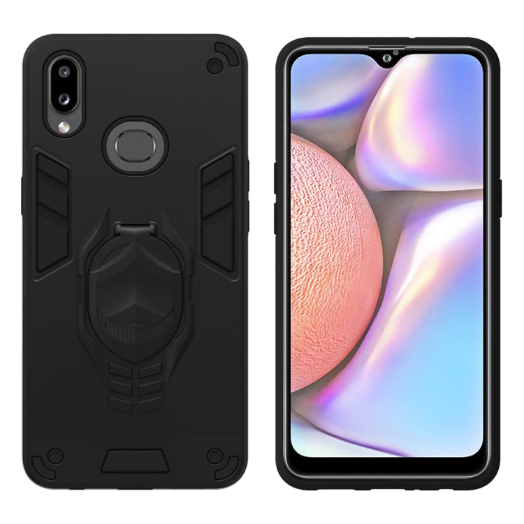 For Samsung Galaxy A10s 2 in 1 Armor Knight Series PC + TPU Protective Case with Invisible Holder