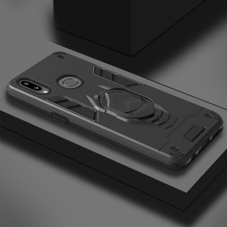 For Samsung Galaxy A10s 2 in 1 Armor Knight Series PC + TPU Protective Case with Invisible Holder
