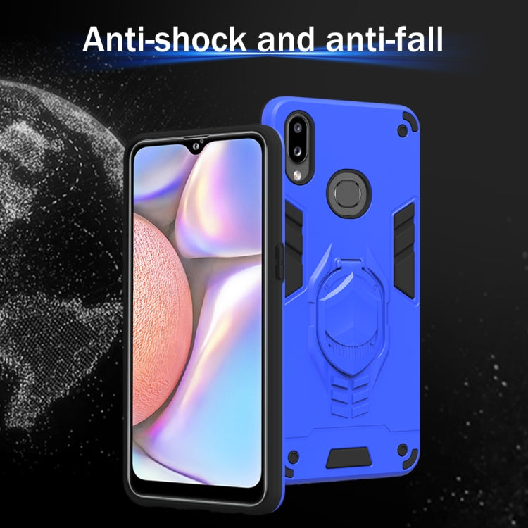 For Samsung Galaxy A10s 2 in 1 Armor Knight Series PC + TPU Protective Case with Invisible Holder