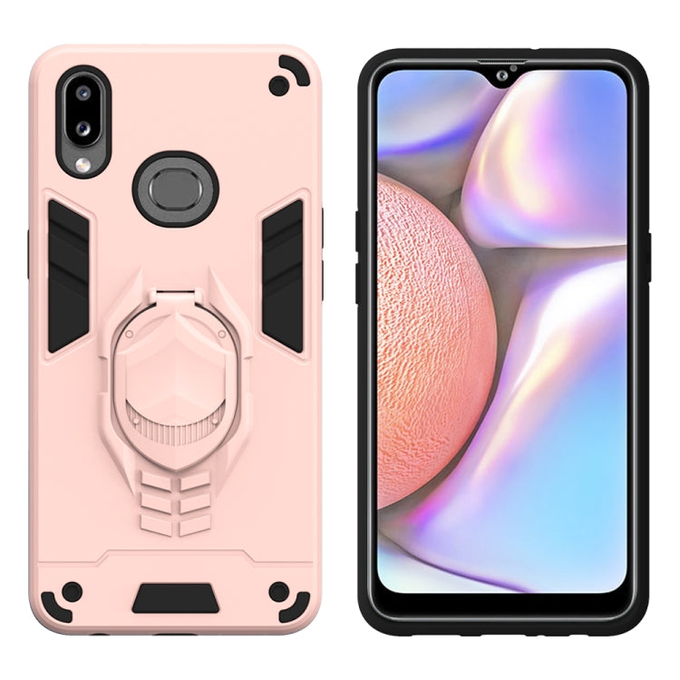 For Samsung Galaxy A10s 2 in 1 Armor Knight Series PC + TPU Protective Case with Invisible Holder