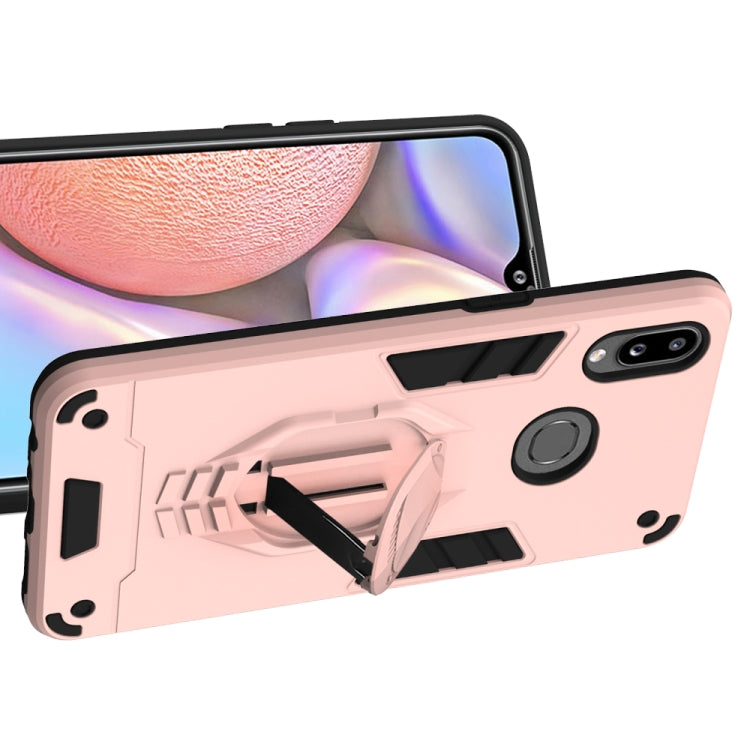 For Samsung Galaxy A10s 2 in 1 Armor Knight Series PC + TPU Protective Case with Invisible Holder