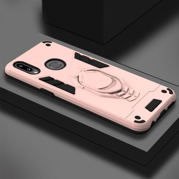 For Samsung Galaxy A10s 2 in 1 Armor Knight Series PC + TPU Protective Case with Invisible Holder