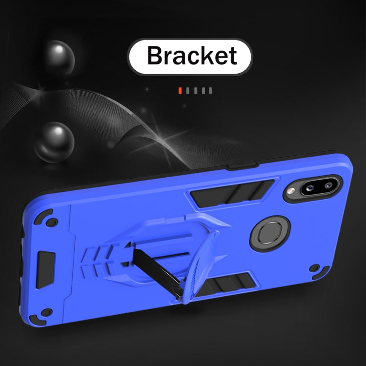 For Samsung Galaxy A10s 2 in 1 Armor Knight Series PC + TPU Protective Case with Invisible Holder