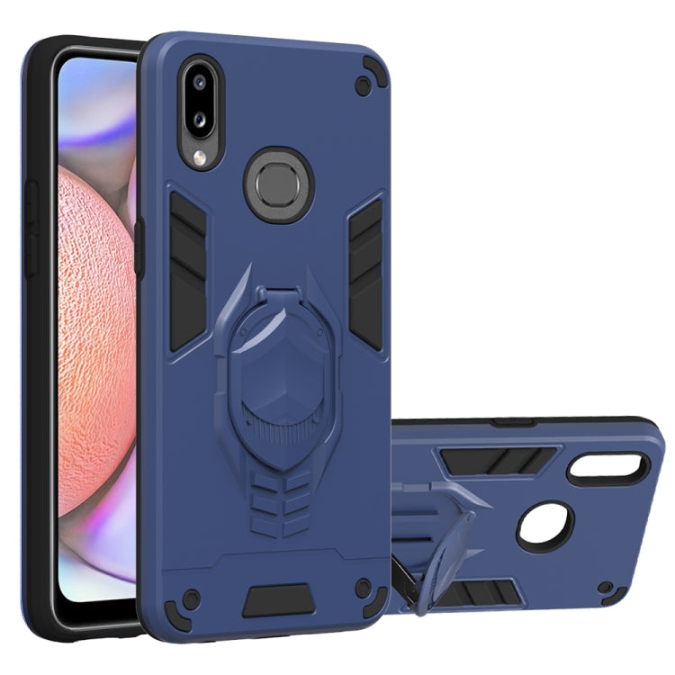 For Samsung Galaxy A10s 2 in 1 Armor Knight Series PC + TPU Protective Case with Invisible Holder