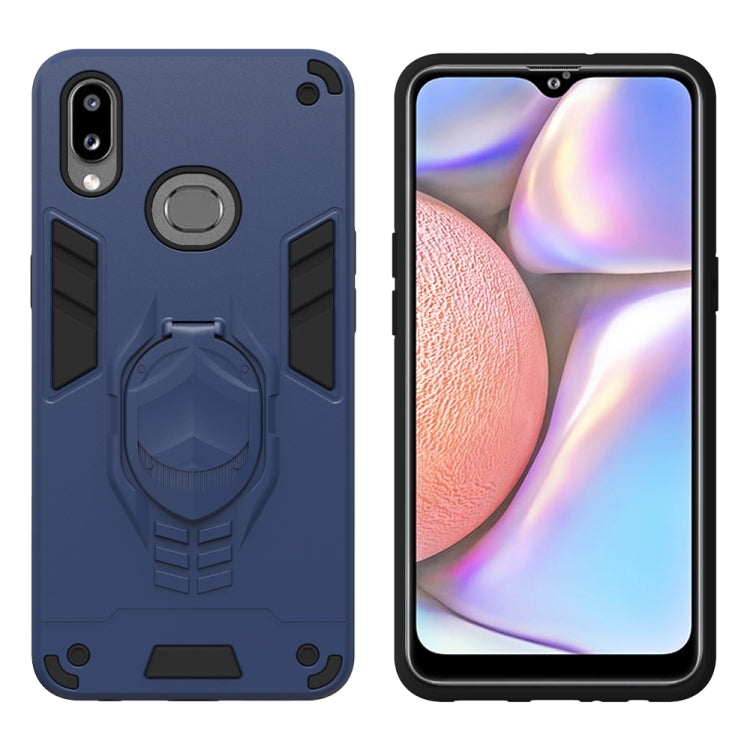 For Samsung Galaxy A10s 2 in 1 Armor Knight Series PC + TPU Protective Case with Invisible Holder