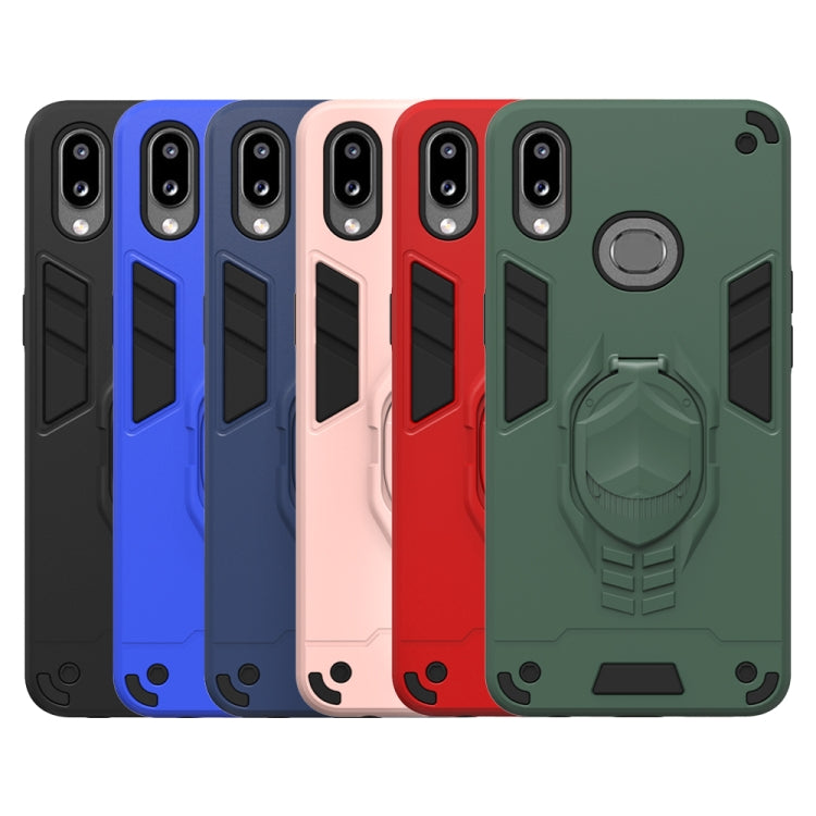 For Samsung Galaxy A10s 2 in 1 Armor Knight Series PC + TPU Protective Case with Invisible Holder